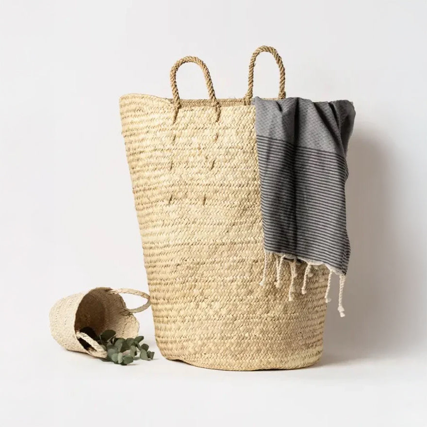 手工編織棕櫚纖維籃